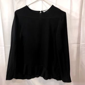 Diane von Furstenberg Black Silk Long Sleeve 10